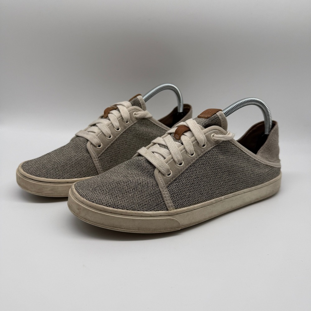OluKai Pehuea Li Women 10 Tapa Sahara Mesh Lace Up‎ Drop-In Heel Sneakers 20379